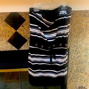 White House Black Market strapless sun dress.  Worn once!